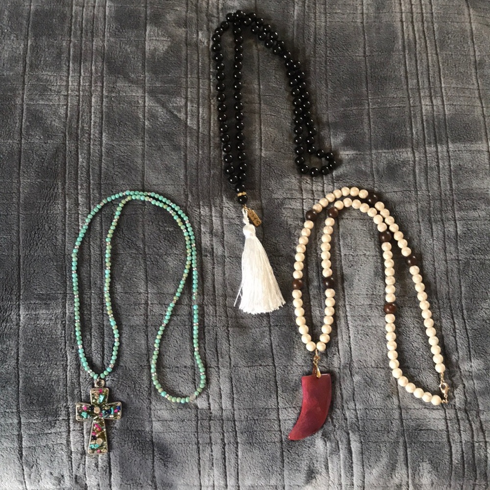 BUNDLE Boho gypsy bead necklaces